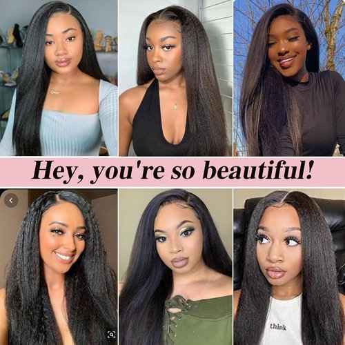 Condescension Human Hair Bundles 20 22 24 Inch Kinky Yaki Wave Human Hair Bundles Unprocessed Brazilian Virgin Quick Weave Hair for Black Women