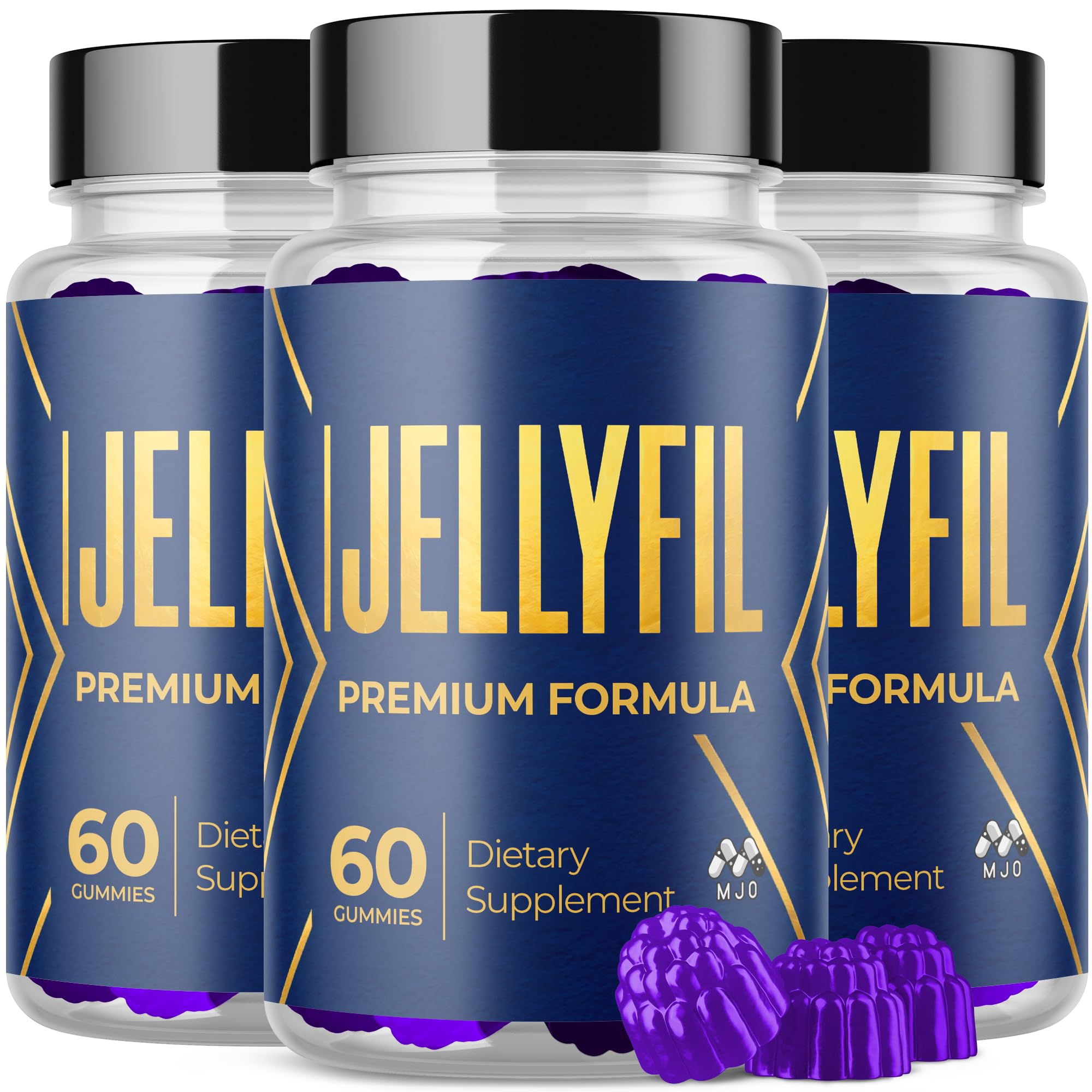 (3 Pack) Jellyfil Gummies, Official Jellyfil Gummys with All Natural Ingredients, Advanced Formula Maximum Strength Supplement with Natural Active Lifestyle Support Premium Multivitamins (180 Gummies)
