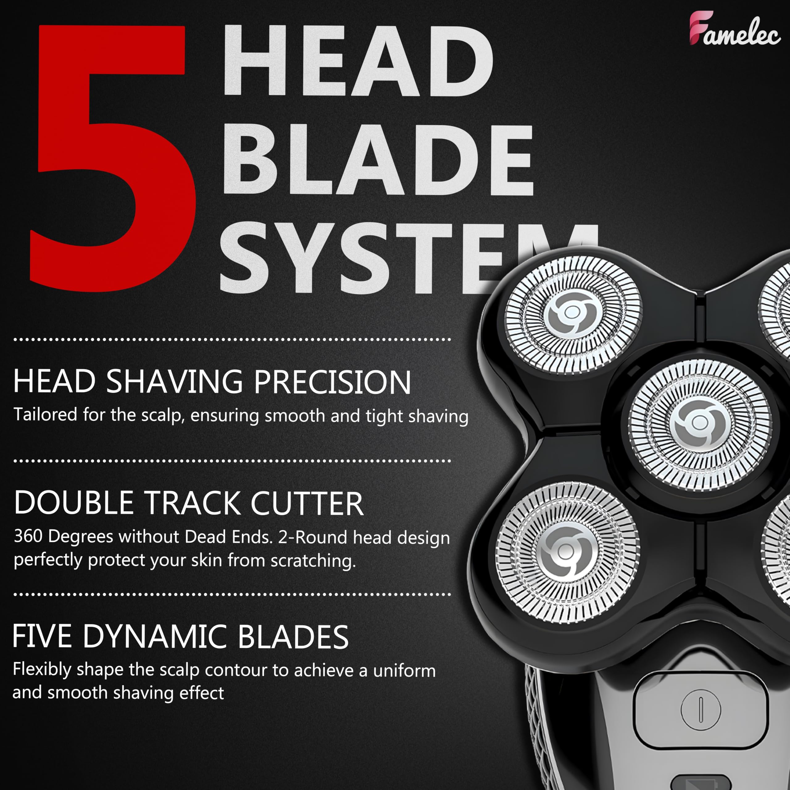 FAMELEC for Remington Balder Pro Head Shaver XR7000, Fit for Remington Balder Pro Replacement Head XR1500 XR1501, Replacement Head Shavers for Bald Men Compatible with Shaver for Men