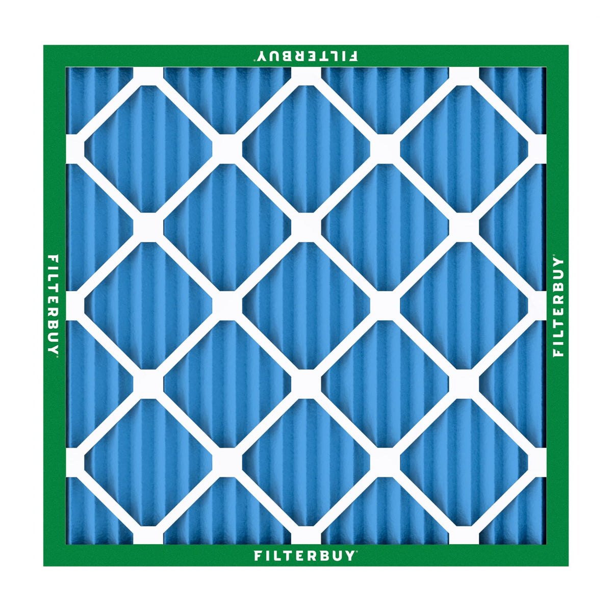 Filterbuy 20x20x1 Air Filter MERV 13 Optimal Smoke & Allergy Defense (6-Pack), Electrostatic Pleated HVAC AC Furnace Filters Replacement, Made in USA (Actual Size: 19.50 x 19.50 x 0.75)