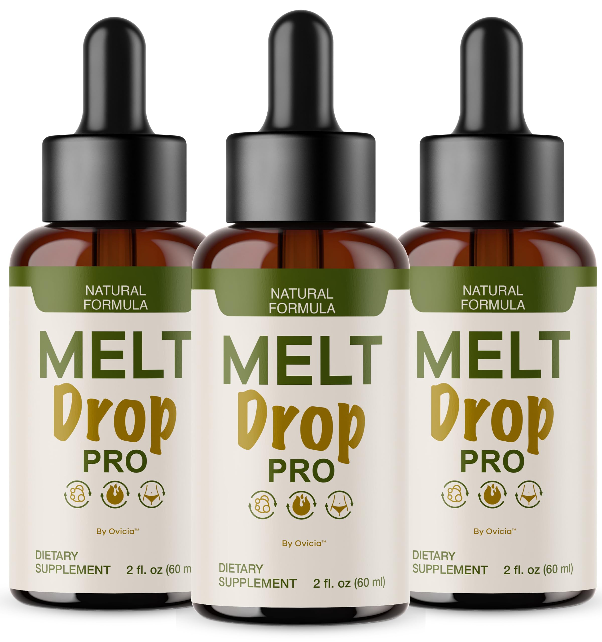 (3 Pack) Melt Drops Pro - Official MeltDrops Pro Oral Liquid Advanced Premium Formula Support for Maximum Strength, All Natural Ingredients for Overall Health & Wellness, 3 Bottles for 3 Months