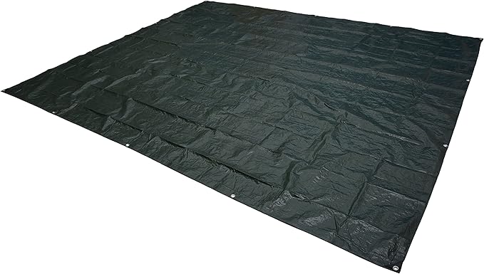Amazon Basics Waterproof Camping Tarp, 9.5 Feet x 11.3 Feet, Dark Green