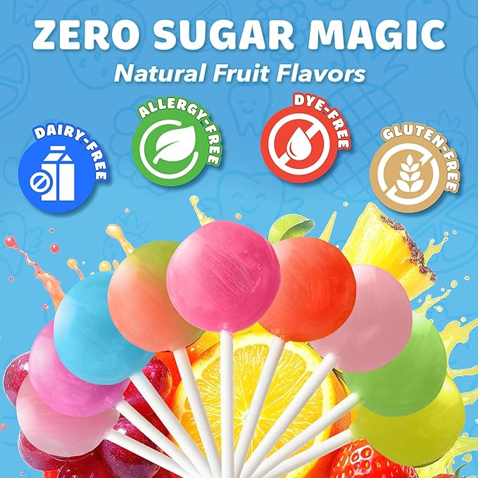 Zollipops Clean Teeth Pops Sugar Free Candy with Xylitol, Dye-Free Lollipops - Keto & Diabetic-Friendly, Dentist-Approved Treats for Kids (Peppermint 5.2 oz)