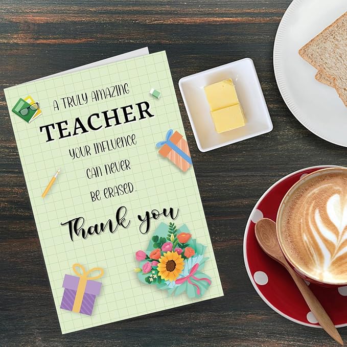 Thank You Card for Teacher Appreciation End of Term Back to School Gifts from Students