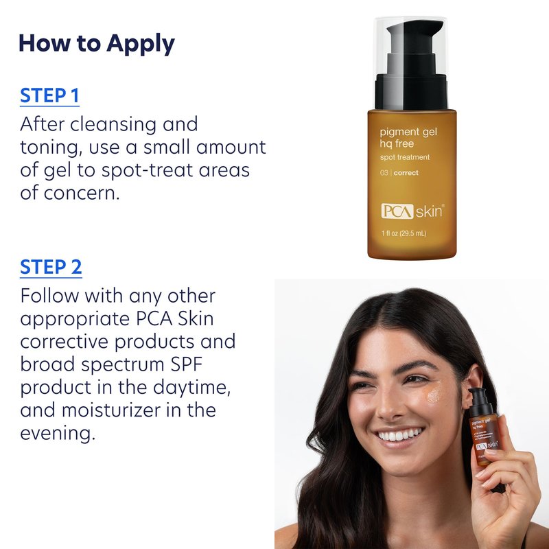 PCA SKIN Hydroquinone-Free Pigment Gel Dark Spot Corrector, Dark Spot Serum for Brightening Dark Spots and Hyperpigmentation, Helps Even Skin Tone and Promote a Clear Complexion, 1.0 oz Pump
