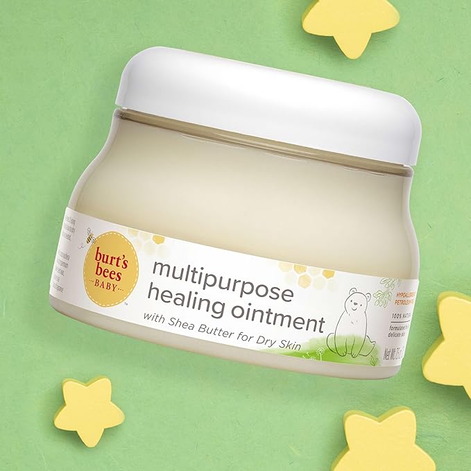 Burt's Bees Baby 100% Natural Origin Multipurpose Healing Ointment, Face & Body Baby Ointment – 7.5 Ounce Tub - Pack of 3