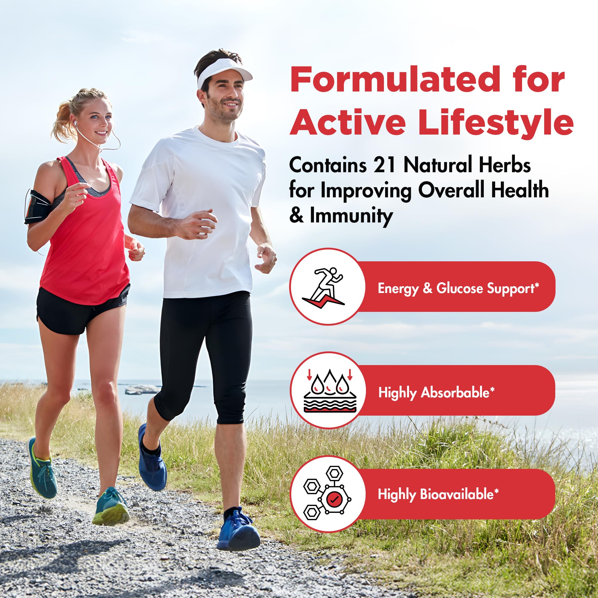 Berberine 500mg Complex with ALA, Coq10, Turmeric, Cinnamon, Bitter Melon, banaba Leaf, Korean Panax, Royal Jelly, and 21 Herbs for Healthy Blood Sugar Support and Immunity-60 Capsule Servings