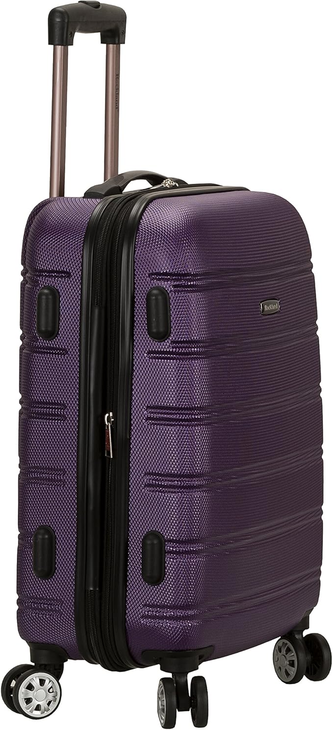 Rockland Melbourne Hardside 3 Piece Expandable Spinner Wheel Luggage Set, (20"/24"/28"), Purple