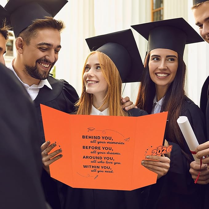 Vlipoeasn 2026 Graduation Guest Book Alternative, Orange Class of 2026 Graduation Party Decorations, Graduation Signature Book for 2026 College High School, Unique Graduation Gifts for Friends