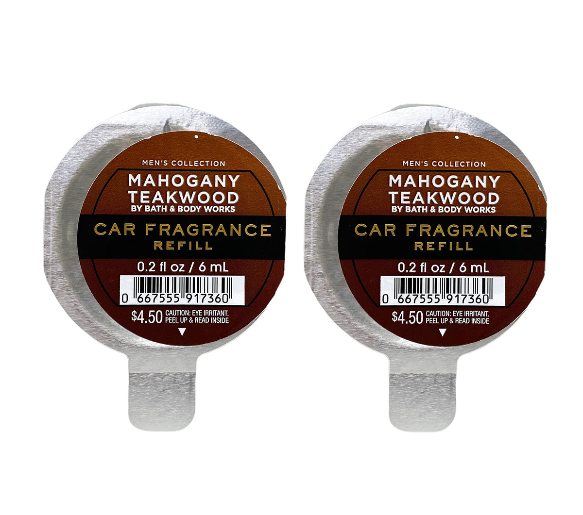 Bath & Body Works Mahogany Teakwood Scentportable Car Fragrance Refills - 2 Pack