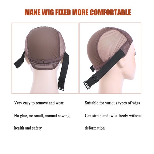 JIUSERLU Adjustable Elastic Bands Straps For Wigs (Black/100pcs)