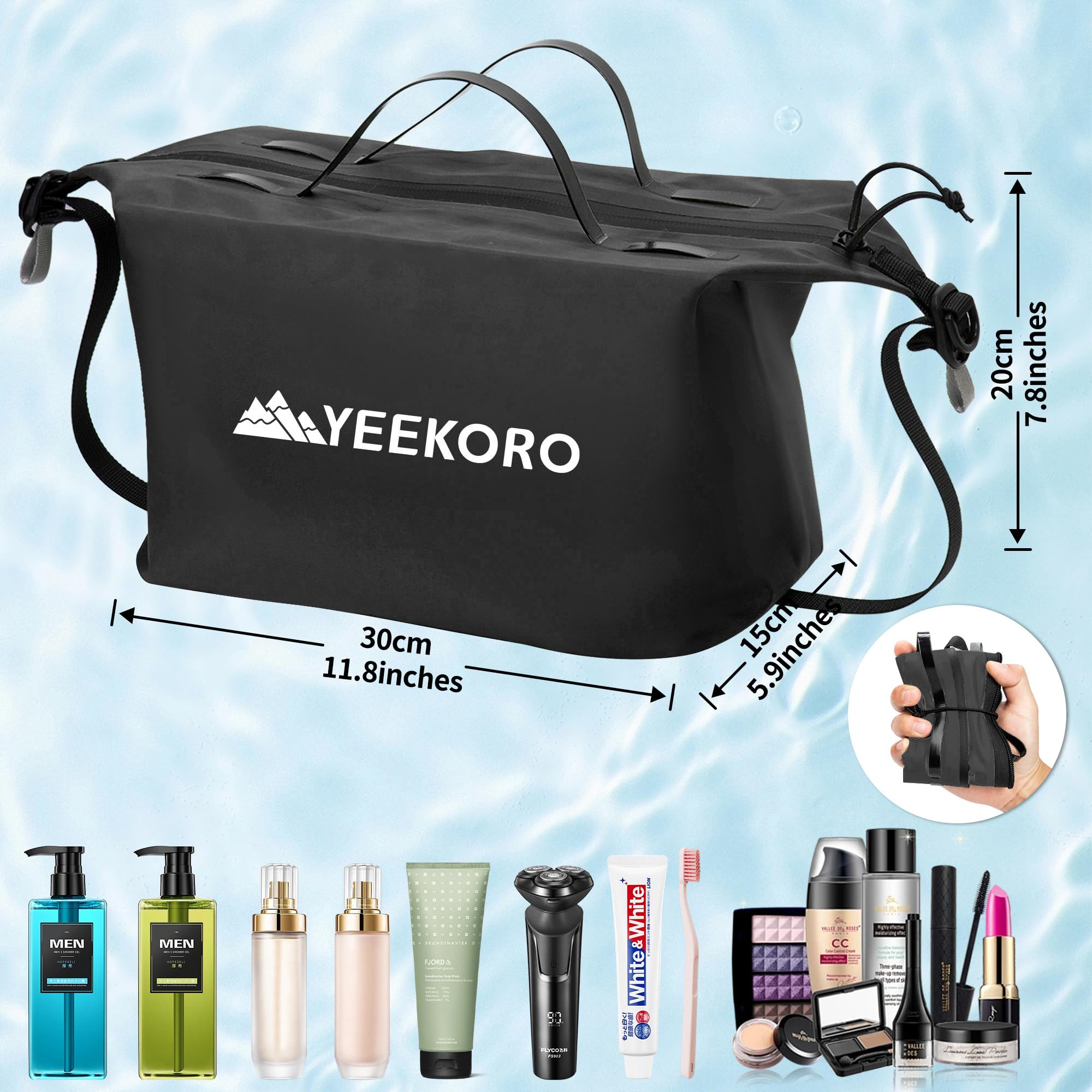 YEEKORO Vacuum Bag, Waterproof Reusable Vacuum Compression Bags（2 PACK,Black