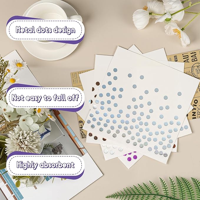 Iridescent Plates and Napkins Party Supplies Set for 25 Guests,Purple Disposable Tablecloth,Disco Style Plates for Birthday & Trendy Celebrations