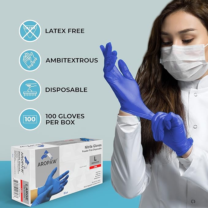 Nitrile Gloves, Disposable Gloves, Comfortable, Powder Free, Latex Free | 100-1000 Gloves