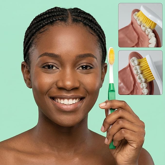 Dolphin Gold [4 Packs] Extra Soft Toothbrush Manual Long Flossing Bristle, Ultra Clean Toothbrush, Good for Sensitive Teeth and Gums (Multi, Gold 4 Packs)