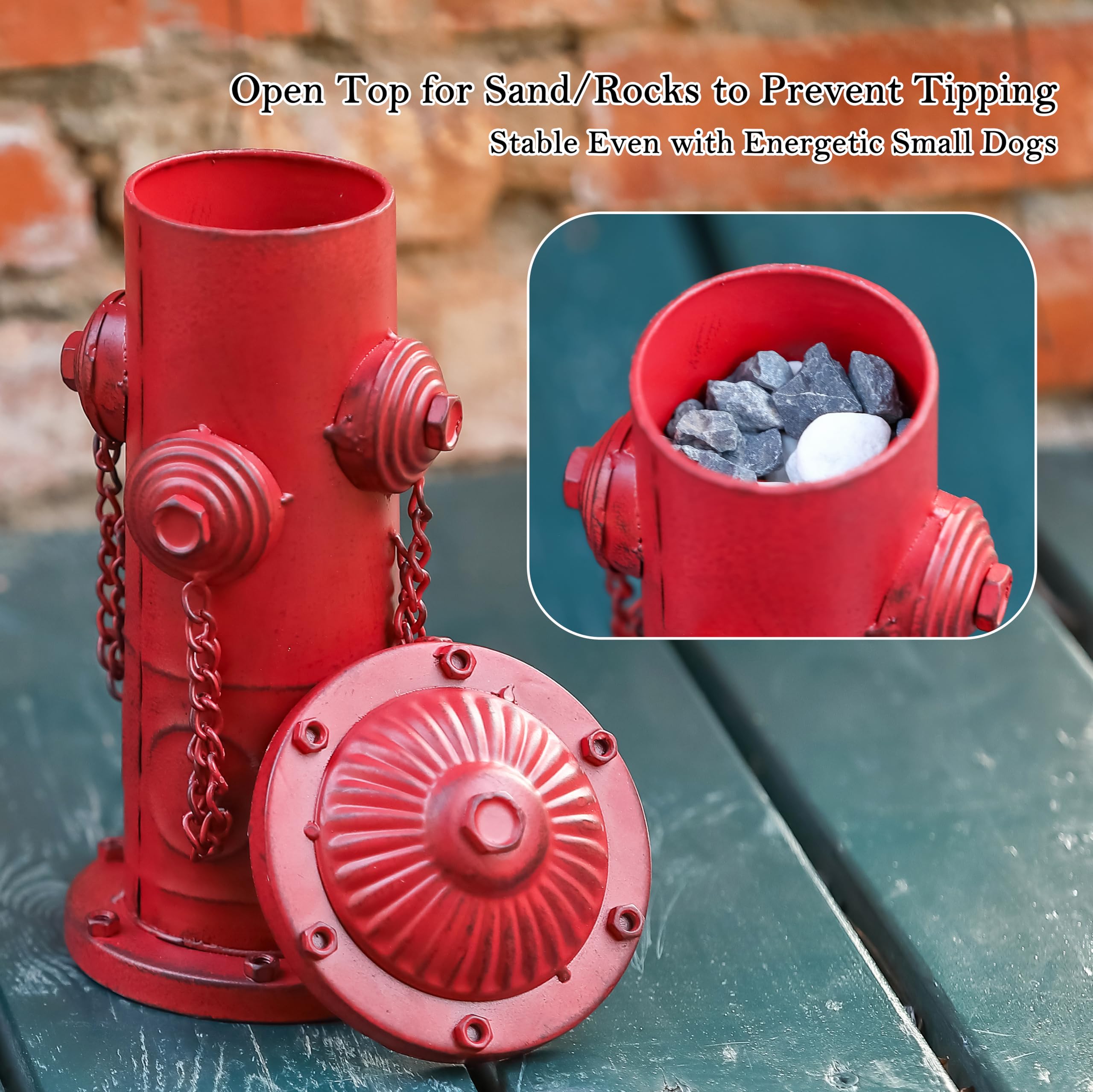 YiLifebes 9" H Small Dog Fire Hydrant Pee Post, Fire Hydrant for Home Decor