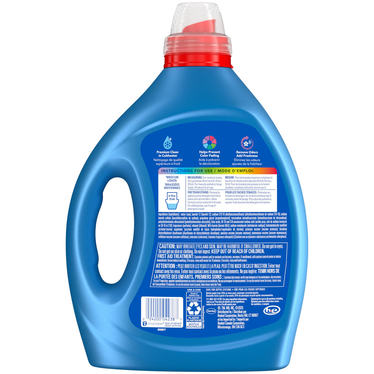 Persil Intense Fresh Everyday Clean Laundry Detergent Liquid, 82.5 Fl Oz, 110 Loads, Ultra Concentrated Laundry Soap, Deep Cleaning & Lasting Freshness, All Water Temperatures, HE Safe