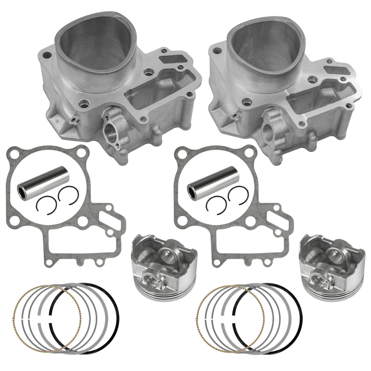 Caltric Engine Cylinders & Piston Kit Compatible with Kawasaki Brute Force 650 KVF650 HG 4x4i 2006-2009