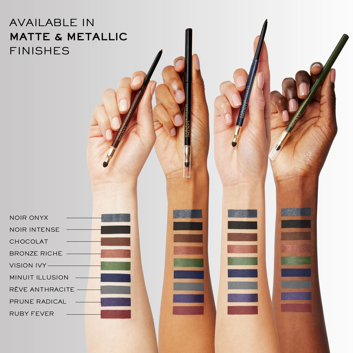 Lancôme Le Stylo Waterproof Eyeliner Pencil - Creamy & Highly Pigmented - Seamless Blending & Smudging - 02 Noir Intense