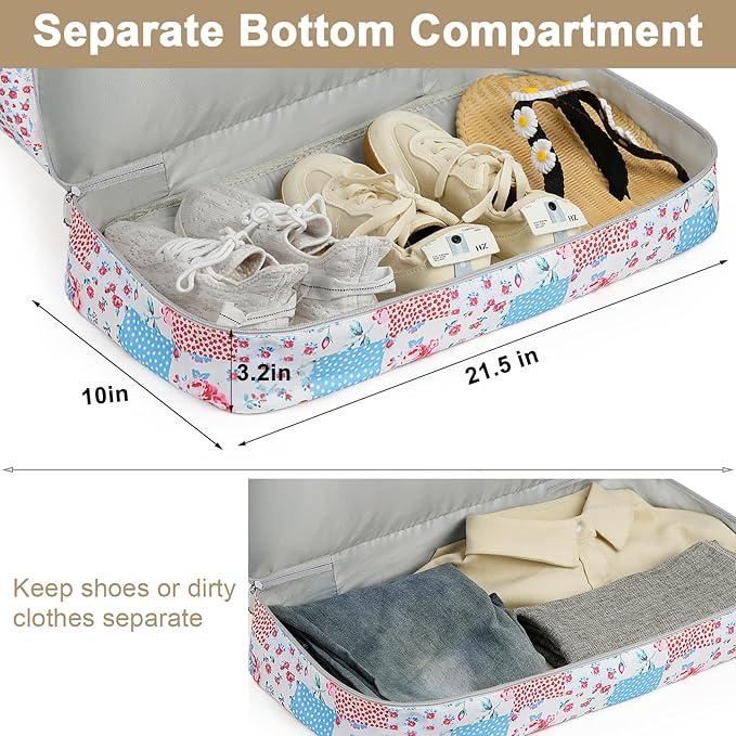 IBFUN Weekender Bags for Women, Travel Duffle Bag with Shoe Compartment Carry on Weekender Overnight Duffel for Weekend Travel Business Trip 3PCS