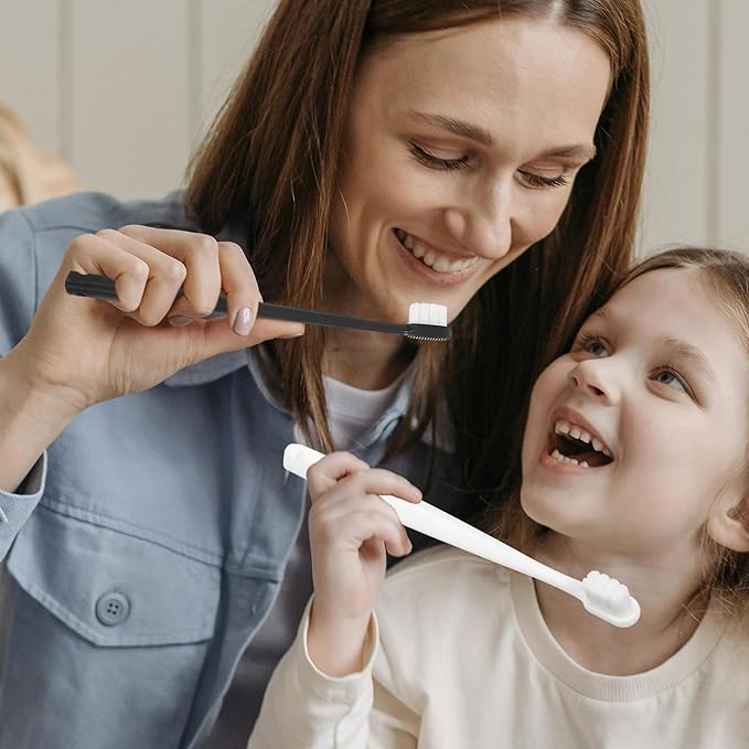 6pcs Soft Bristle Toothbrush Set for Adults Pregnant Women and Ultra Soft Segmented Bristles for Gentle Cleaning Compact Ergonomic Design for Thorough Oral Care Portable Travel