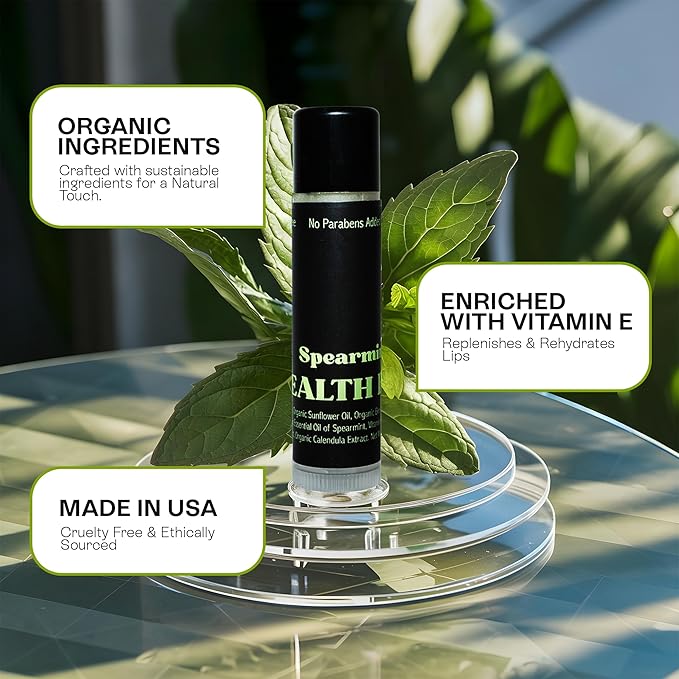 Organic Variety Lip Balm - SPF 15 Sun Protection, Moisturizing Lip Balm, Includes Watermelon, Vanilla and Mint Lip Balms, Chapstick & Smooth Chapped Lips, 3-Pack