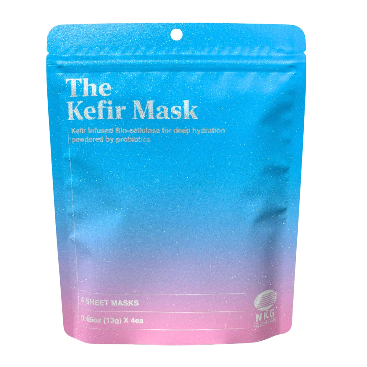 NKG The Kefir Mask - Premium Moisturizing Face Mask - Unique Kefir-Based Serum On a Biocellulose Mask (4 Mask Pack)
