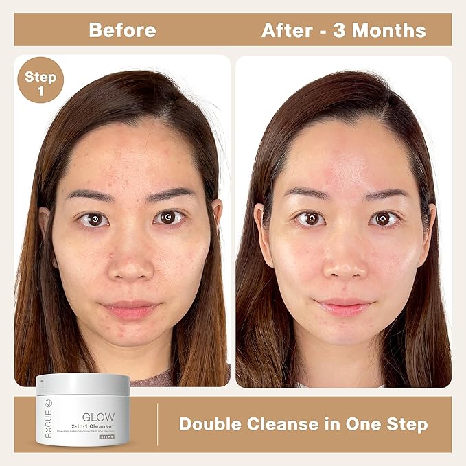 Travel Size Korean Skincare Set – Simplified 3-Step K-Beauty Kit, Rxcue Glow Patented 10-in-3 System for Glass Skin, TSA Approved, Korean Skin Care Travel Set, Skincare Kits & Gift Set, 1.01 fl oz ea