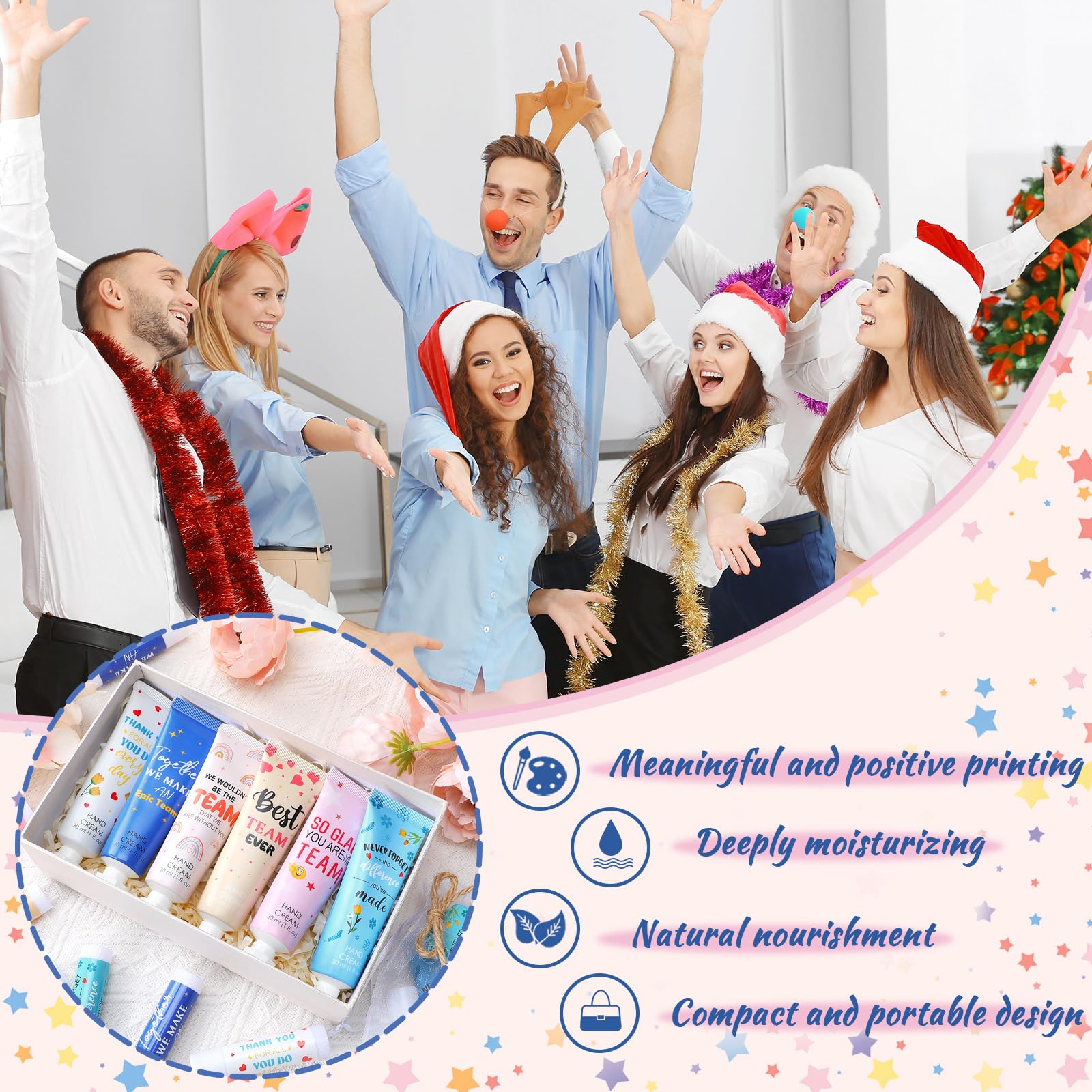 Dansib 36set/144pcs Best Team Ever Gifts Team Appreciation Thank You Gifts for Coworkers Women Employee Appreciation Gift Party Favors Basket Stuffers Items Travel Hand Lotion and Lip Balm Set