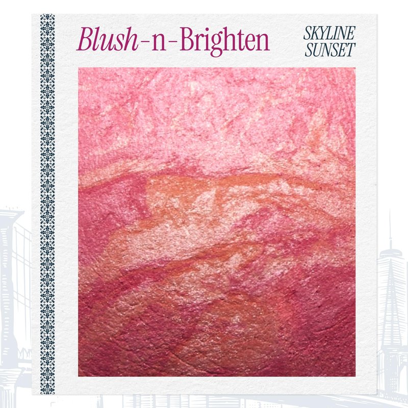 LAURA GELLER NEW YORK Baked Blush-n-Brighten for Mature Skin - 00 Skyline Sunset - Powder Blush Won't Settle into Fine Lines - Buildable Natural Finish – Longlasting Formula - Made in Italy
