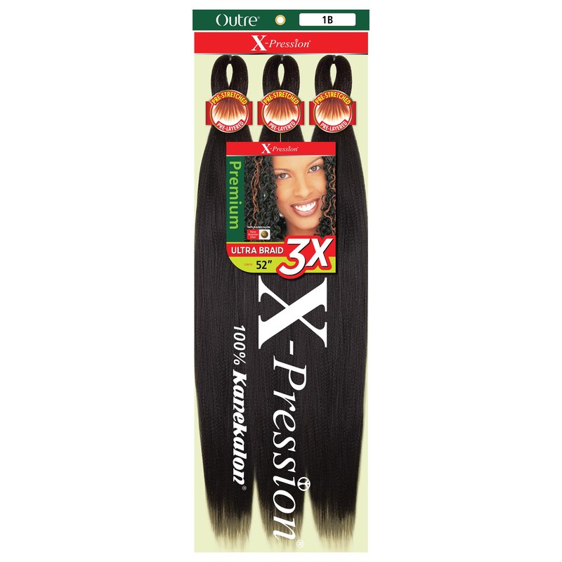 Outre X-Pression Braid - Pre Stretched Braid 52" 3X (5 Pack, M27/30/613)