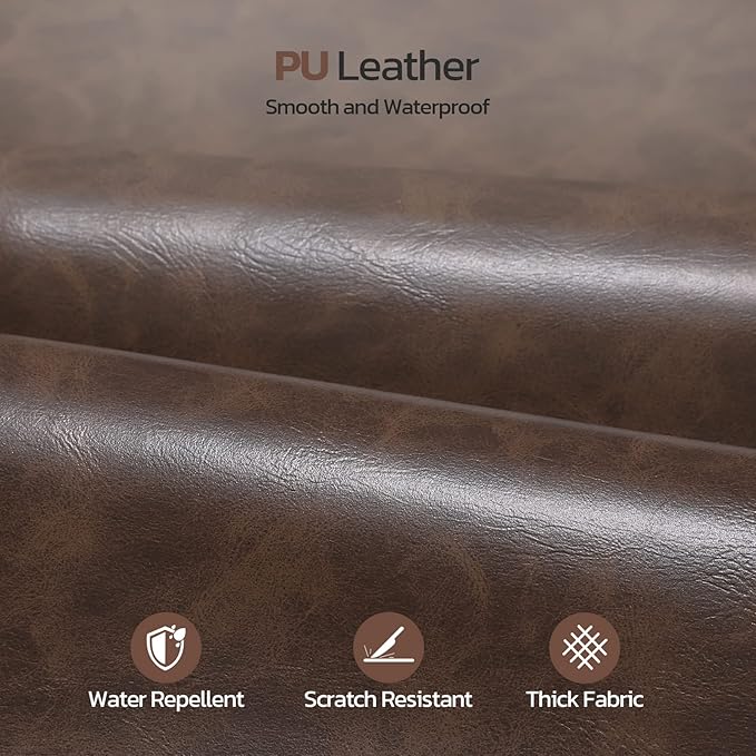 Toiletry Bag for Men, Travel Essentials Travel Toiletry Bag, Water-Resistant Compact Bathroom Roll Organizer for Hygiene, Shaving kit, Gifts for men (1.Chic Brown(PU Leather))