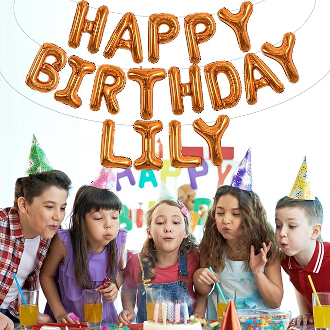 TONIFUL 65 Pcs 16 Inch Orange Happy Birthday Balloons and 2 Sets A-Z Foil Letters Balloons DIY Personalized Phrase Banner for Birthday Celebration Halloween Thanksgiving Christmas Party Decorations