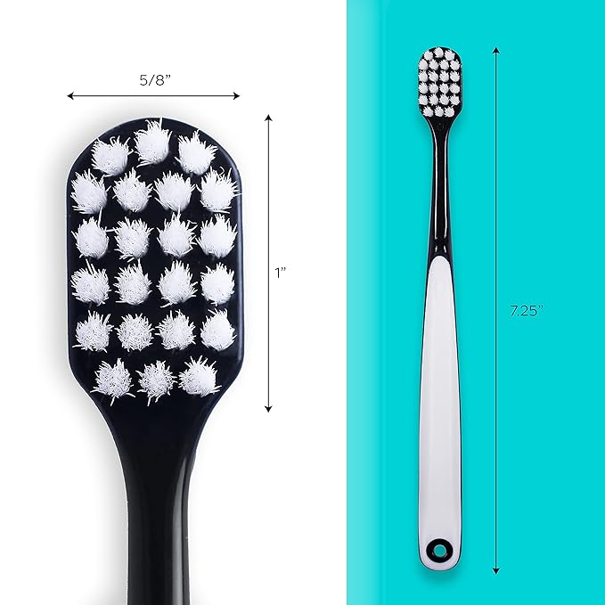 Extra Soft Toothbrush for Sensitive Gums - Ultra Soft Bristles, Perfect for Adults (4 Pack - Extra Wide)
