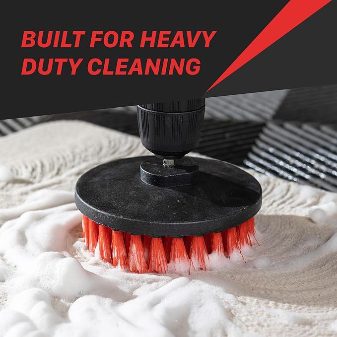 Maxshine Universal M8 Medium-Duty Upholstery & Carpet Drill Brush (2”) | Power Scrubber Attachment for Car Detailing | Removes Grime, Stains & Spots from Leather, Fabric, Seats & Carpets