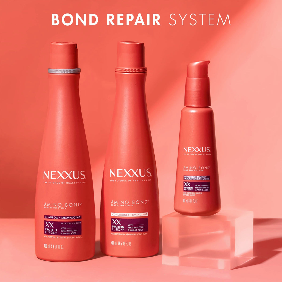 Nexxus Intense Bonding Treatment Amino Bond for Stronger, More Damage-Resistant Hair, with Amino Acids & Keratin Protein, 5 oz