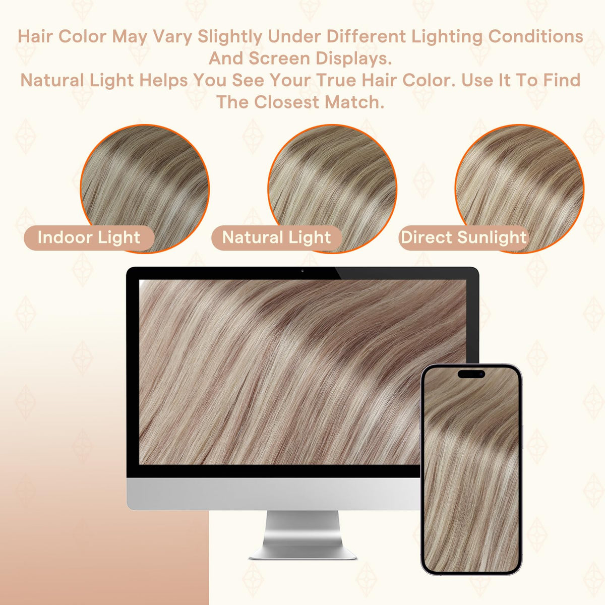 Full Shine Human Hair Extensions Tape in, Desert Blonde Mix 12 Inch