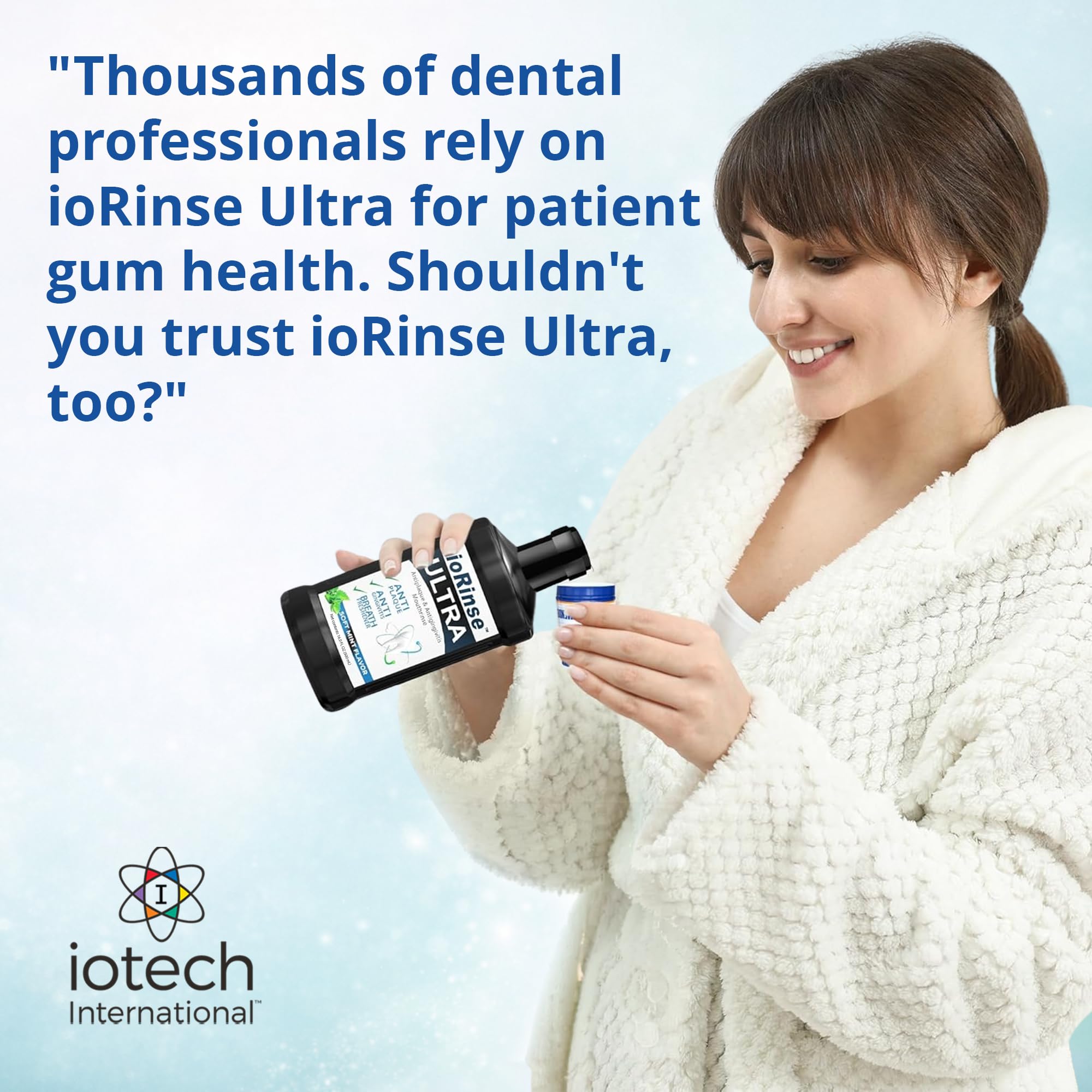 ioRinse Ultra Mouthwash is the Choice of 1,000s of Dentists as the Mouth Wash for Adults and Kids Oral Care. It's an Alcohol Free, Bad Breath Treatment and Gum mouthwash with Xylitol - Pack of 2