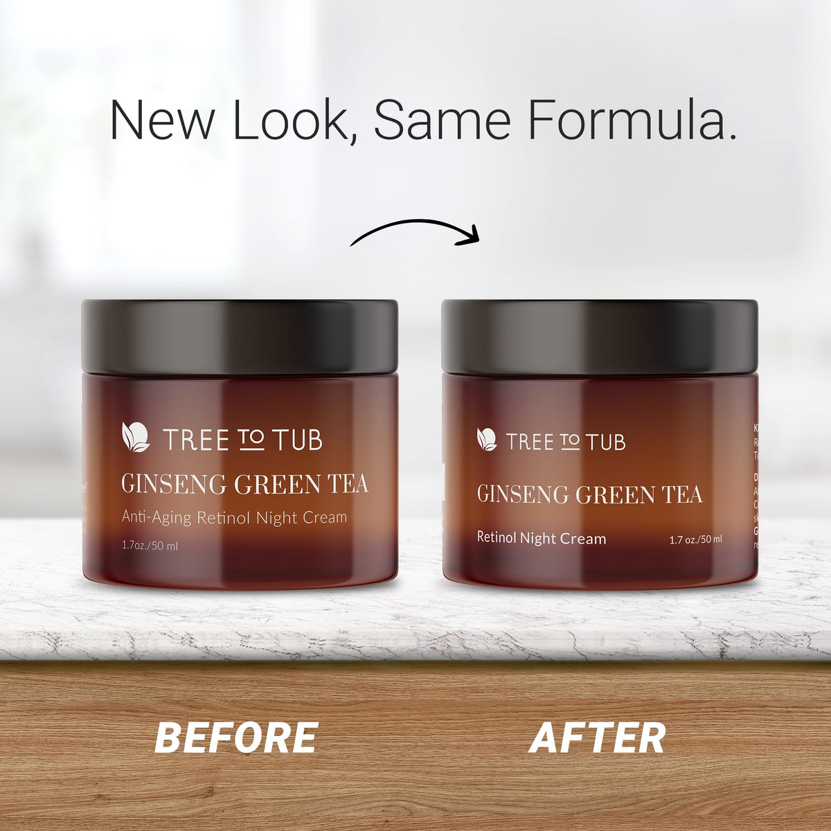 Tree To Tub Retinol Anti Aging Face Moisturizer for Dry & Sensitive Skin - Anti Wrinkle Hyaluronic Acid Facial Moisturizer, Vitamin A & E Night Cream for Women & Men w/Organic Aloe 2 Pack