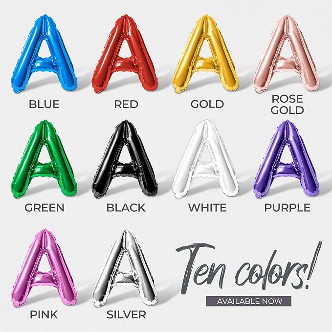Letter Balloons - LETS GET SPICY 16" Inch Alphabet Letters Foil Mylar Balloon Bachelorette Party Banner (Black)