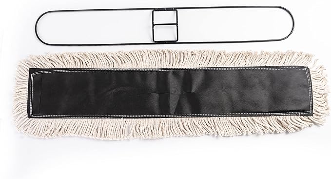 Matthew Cleaning 24'' High Strength Disposable Dust Mop Cotton Cut-end Yarn Mop Replacement Heads for Residential & Commercial Fit Standard Dust Mop Frames, Hardwood, Laminate, Concrete Floors 3Pack