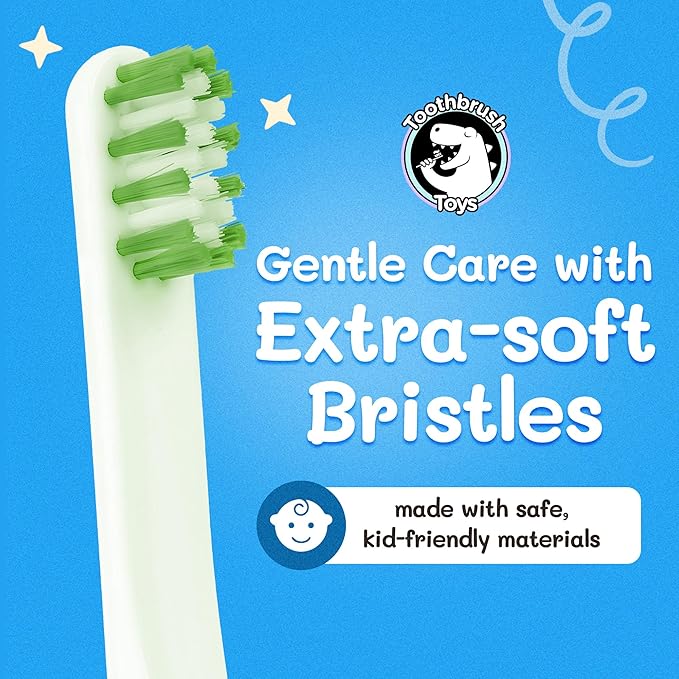 Kids Soft Bristle Superhero Toothbrush for Ages 2+, Gentle and Cute Toothbrush for Children with Replaceable Brush Head, Ergonomic Handle Kids Brush for Teeth Care Ideal for Toddlers, Superhero Design