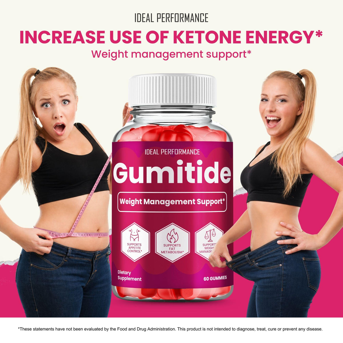 IDEAL PERFORMANCE Gumitide Gummies, Gumitide Gummy Reviews (2 Pack)