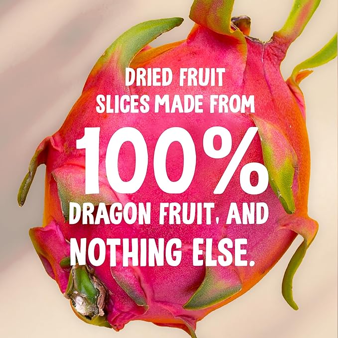 The Daily Good Soft-Dried Dragon Fruit Slices | All Natural Superfood Snacks for Adults & Kids | Healthy, Soft and Chewy | No Sugar Added or Preservatives, Gluten Free, Vegan (1.41 oz, Pack of 3)