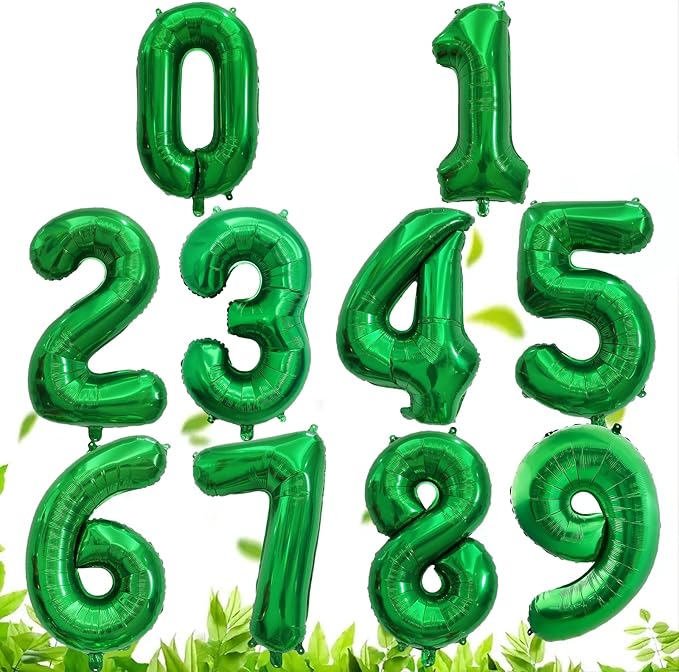 Number Balloons Green Party Balloon - Giant Number 0 Balloon, 40 Inch Large Balloon for St. Patrick's Day Games Theme Birthday Decoration, Girls Boys Party Supplies