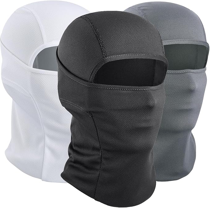 AXBXCX 3 Pack Balaclava Ski Mask - Breathable UV Protection Face Cove for Motorcycle, Football, Cycling, Outdoor Sports