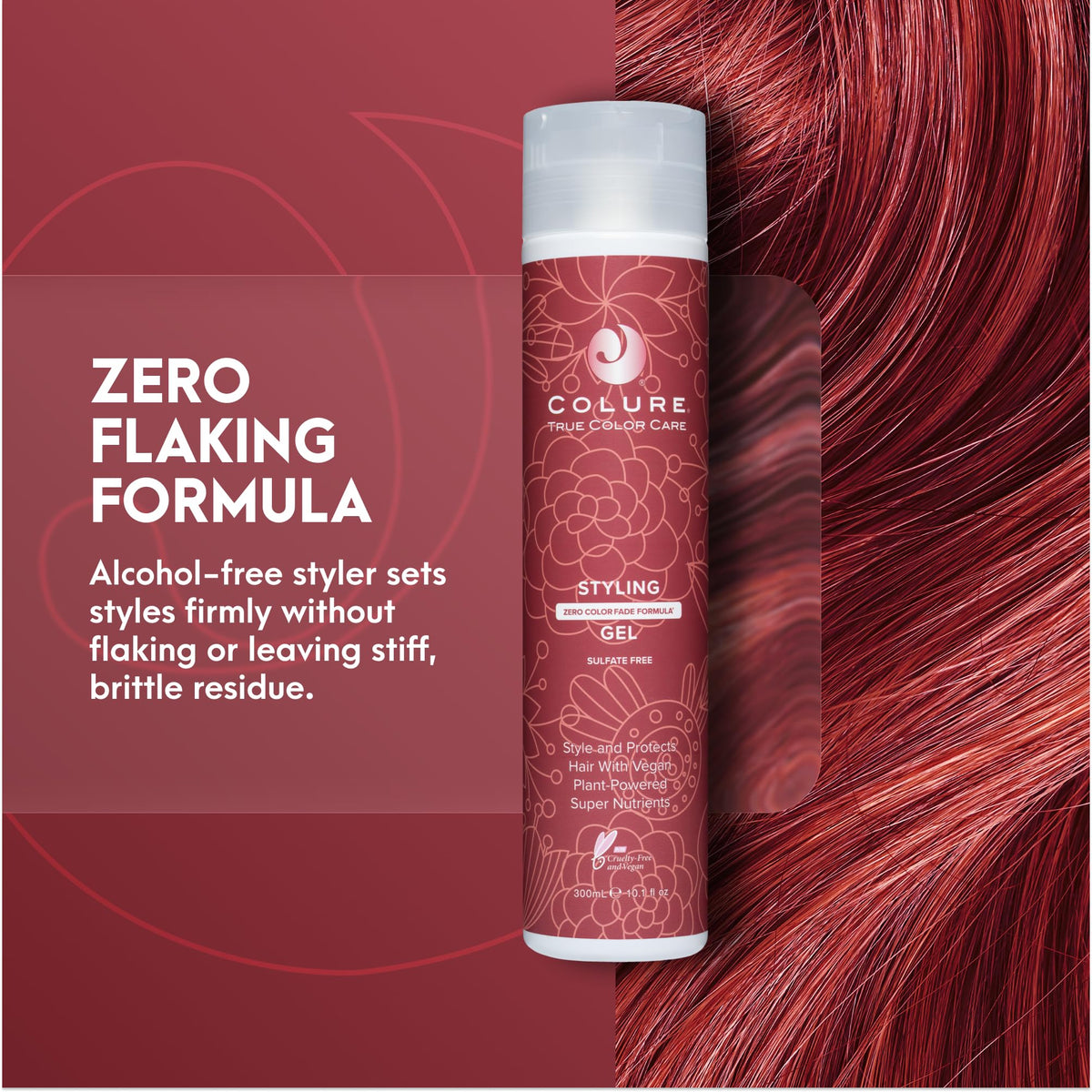 COLURE Styling Gel 10 oz - Versatile Medium Hold Volumizing Hair Gel for Moldable Flexible Professional Styling