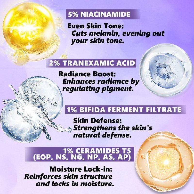 DEBAIY 5% Niacinamide Facial Serum with Tranexamic Acid Enhance Even Tone & Strengthen Skin Barrier (4.06fl.oz/120ml)