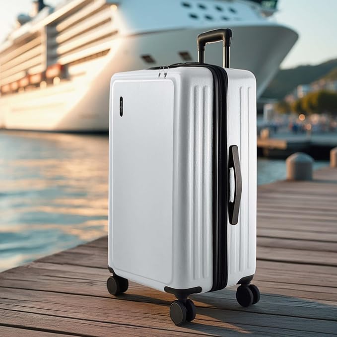 TRAVELARIM 28 Inch Luggage with Spinner Wheels, Hard Shell Suitcase with TSA Locks for Luggage, Travel Large Suitcase, Expandable Hard Shell Suitcases, White