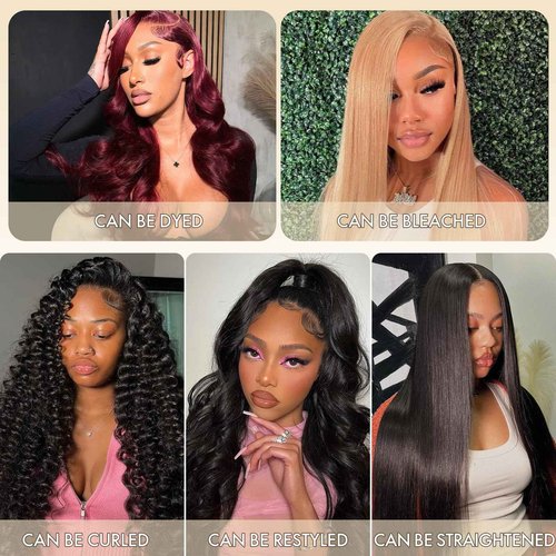 Human Hair Bundles with Closure Straight(14 16 18 +12,Free Part) Closure with 3 Bundles Brazilian Virgin Hair 16A Extensions with Pre Plucked with Baby Hair 4X4 HD Lace Closure Natural Black Color